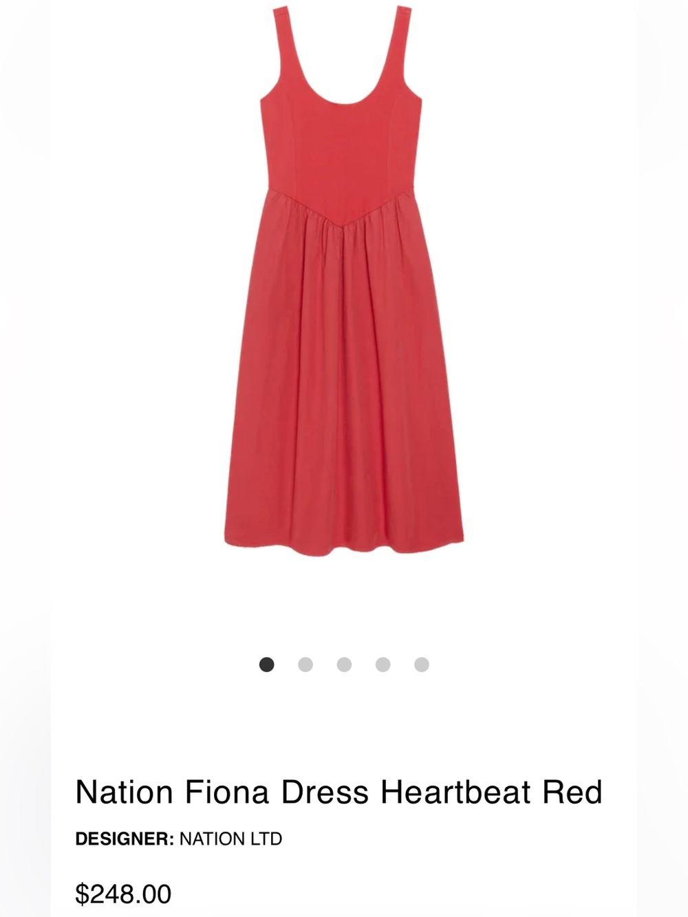 Nation Fiona Dress Heartbeat Red